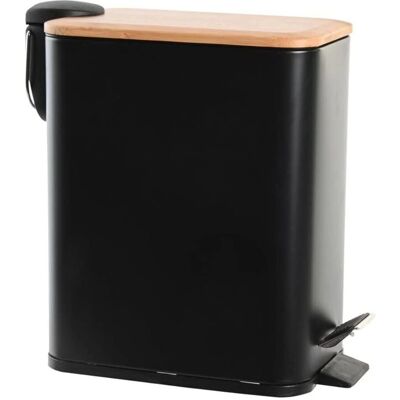 Cestino DKD Home Decor Nero Metallo Bambù - 5L - Stile Loft Cestino DKD Home Decor Nero Metallo Bambù - 5L - Stile Loft