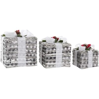 Ensemble de Boîtes Décoratives Chute de Neige DKD Home Decor - 3 Pièces Ensemble de Boîtes Décoratives Chute de Neige DKD Home Decor - 3 Pièces