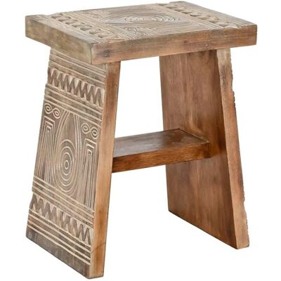 DKD Home Decor Bois d'Albasia Blanc Table d'appoint - Table d'appoint DKD Home Decor Bois d'Albasia Blanc Table d'appoint - Table d'appoint