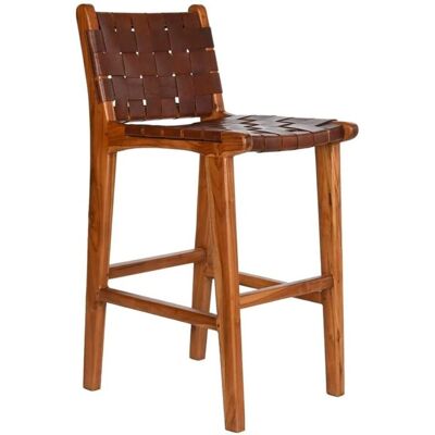 DKD Home Decor Teca Cuir Tabouret - 41 x 53 x 90 cm DKD Home Decor Teca Cuir Tabouret - 41 x 53 x 90 cm