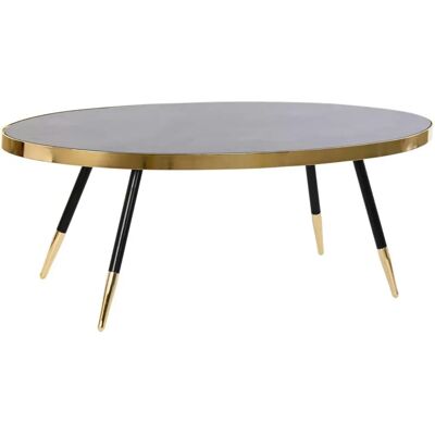 Table d'appoint DKD Home Decor Noir Or Cristal Acier - 110x50x41.5 cm Table d'appoint DKD Home Decor Noir Or Cristal Acier - 110x50x41.5 cm