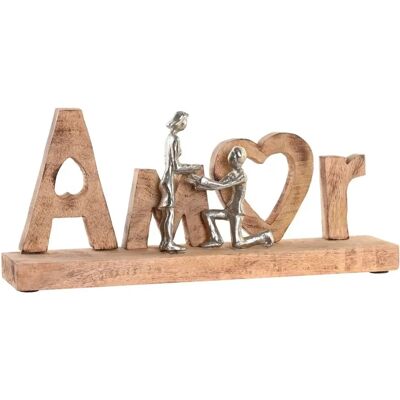 Figurine Décorative DKD Home Decor - Marron Aluminium Bois de Mango Figurine Décorative DKD Home Decor - Marron Aluminium Bois de Mango