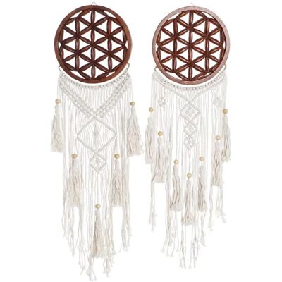 Décoration Suspendue DKD Home Decor - Macramé d'Acacia - Style Boho Décoration Suspendue DKD Home Decor - Macramé d'Acacia - Style Boho
