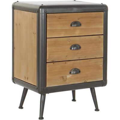 DKD Home Decor Nighstand - Sapin Métal Bois - 51x40x70 cm DKD Home Decor Nighstand - Sapin Métal Bois - 51x40x70 cm
