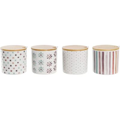 Sucrier DKD Home Decor en céramique de bambou avec couvercle - Style urbain Sucrier DKD Home Decor en céramique de bambou avec couvercle - Style urbain