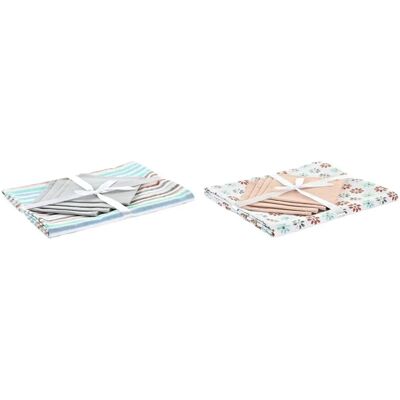 DKD Home Decor Tischdecke und Servietten - Baumwolle - 150x150 cm - Grau Himmelblau DKD Home Decor Tischdecke und Servietten - Baumwolle - 150x150 cm - Grau Himmelblau