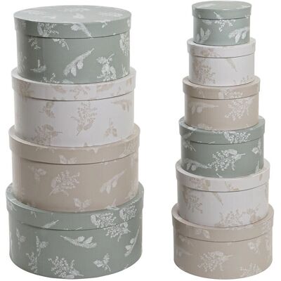 Fijalo CG200397 - Ensemble de 10 Boîtes de Rangement - Beige, Marron, Vert Fijalo CG200397 - Ensemble de 10 Boîtes de Rangement - Beige, Marron, Vert