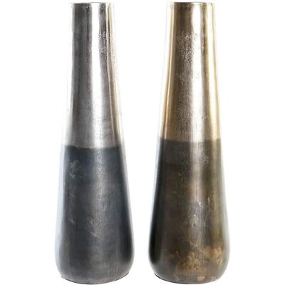 DKD Home Decor Modern Aluminium Vase - 2 Stück DKD Home Decor Modern Aluminium Vase - 2 Stück