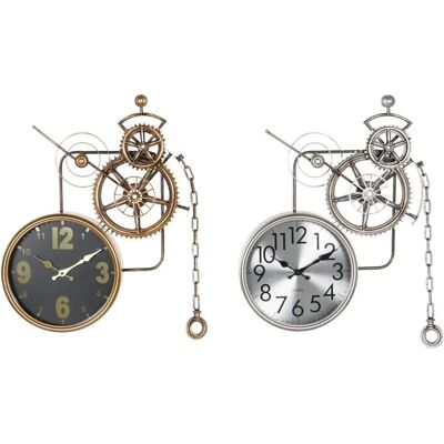 Horloge Murale DKD Home Decor Engrenages - Quartz Circulaire 50x7x62cm - 2 unités Horloge Murale DKD Home Decor Engrenages - Quartz Circulaire 50x7x62cm - 2 unités