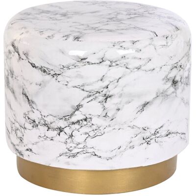 Fijalo Meti MB201246 - Table d'appoint - Blanc Doré - Design moderne Fijalo Meti MB201246 - Table d'appoint - Blanc Doré - Design moderne