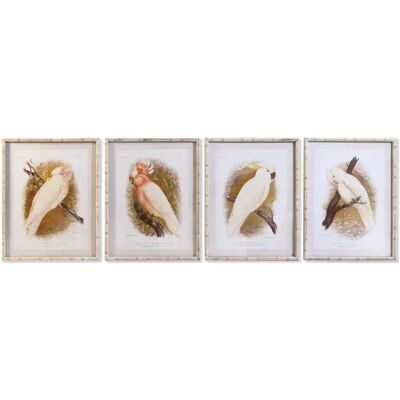 Ensemble de toiles Cottage de Perroquet DKD Home Decor - Art mural - Publicité Ensemble de toiles Cottage de Perroquet DKD Home Decor - Art mural - Publicité