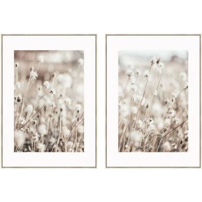 Peintures DKD Home Decor Fleurs Scandinaves - 2 Unités Peintures DKD Home Decor Fleurs Scandinaves - 2 Unités