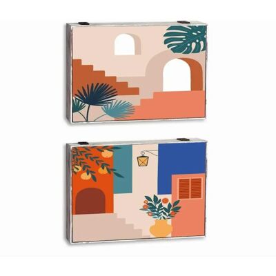 DKD Home Decor Contre Moderne MDF - 2 Unités 46.5x6x31.5cm DKD Home Decor Contre Moderne MDF - 2 Unités 46.5x6x31.5cm