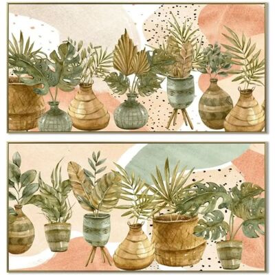 Pot DKD Home Decor - Multicolore - 2 Unités - 103 x 3,5 x 53 cm Pot DKD Home Decor - Multicolore - 2 Unités - 103 x 3,5 x 53 cm