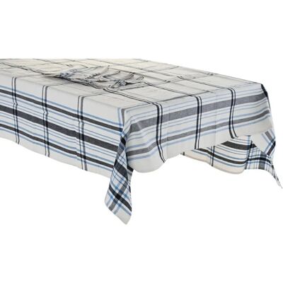 Fijalo Meti - Tablecloth and napkins - 250 x 150 cm - Beige Blue Fijalo Meti - Tablecloth and napkins - 250 x 150 cm - Beige Blue