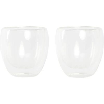 Zestaw szklanek DKD Home Decor - 2 szkła borosilikatowe 250ml Zestaw szklanek DKD Home Decor - 2 szkła borosilikatowe 250ml