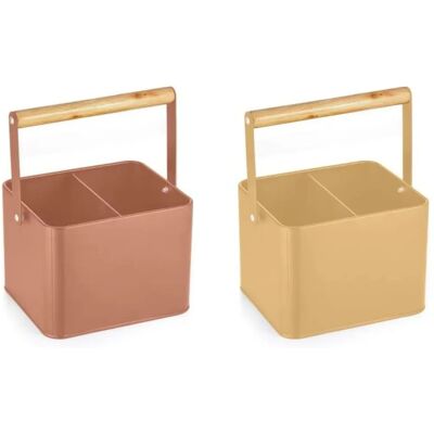 DKD Home Decor Organisateur de Couverts - Vintage Jaune 18x15.5x24cm DKD Home Decor Organisateur de Couverts - Vintage Jaune 18x15.5x24cm