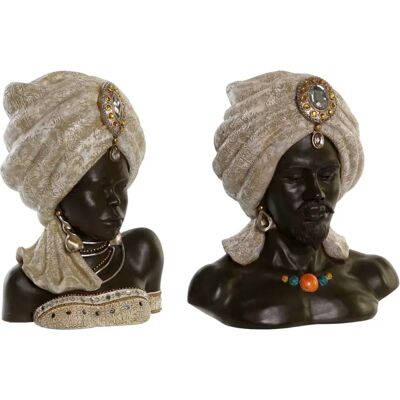 DKD Home Decor African Woman Resin Decorative Figure - 2 Units DKD Home Decor African Woman Resin Decorative Figure - 2 Units