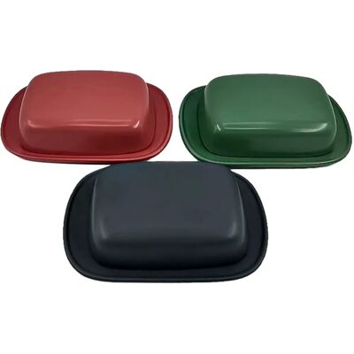 DKD Home Decor Plat à beurre - Multicolore - 19 x 13 x 5 cm - Set de 3 DKD Home Decor Plat à beurre - Multicolore - 19 x 13 x 5 cm - Set de 3