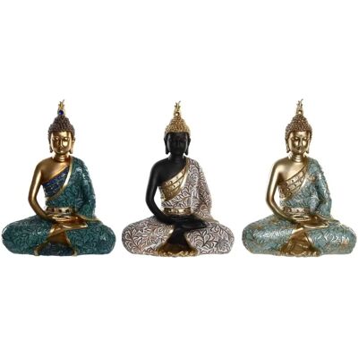DKD Home Decor Bouddha Noir Vert Turquoise Figurine Décorative - Figurine Décorative DKD Home Decor Bouddha Noir Vert Turquoise Figurine Décorative - Figurine Décorative