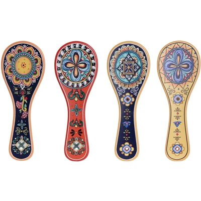 DKD Home Decor Ensemble de 4 repose-cuillères - Accessoire de cuisine DKD Home Decor Ensemble de 4 repose-cuillères - Accessoire de cuisine