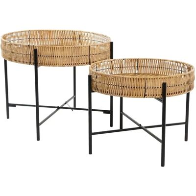 DKD Home Decor Set om 2 Bord - Tropisk Design DKD Home Decor Set om 2 Bord - Tropisk Design