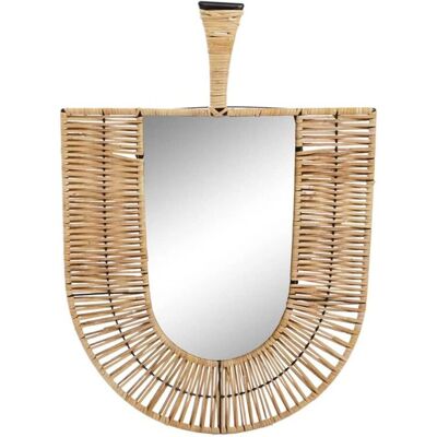 Lustro ścienne DKD Home Decor brązowy rattanowy wentylator Lustro ścienne DKD Home Decor brązowy rattanowy wentylator