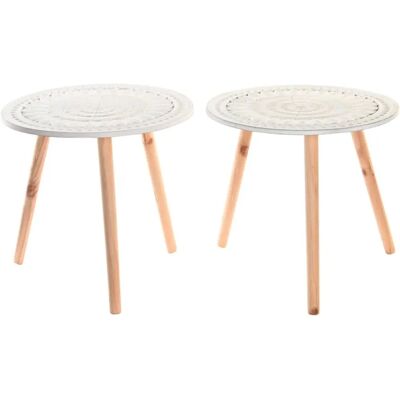 DKD Home Decor Table d'appoint - 47x47x45cm - Finition vieillie DKD Home Decor Table d'appoint - 47x47x45cm - Finition vieillie