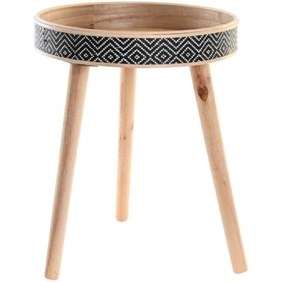 DKD Home Decor Plateau - Bois Naturel Noir 41 x 41 x 50 cm DKD Home Decor Plateau - Bois Naturel Noir 41 x 41 x 50 cm