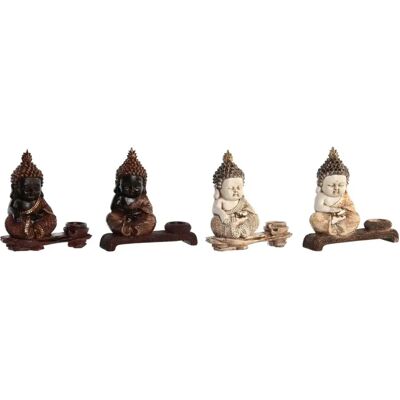 Figure Décorative DKD Home Decor Bouddha Rouge Beige Résine - 22x8.2x23cm - Ensemble de 4 Figure Décorative DKD Home Decor Bouddha Rouge Beige Résine - 22x8.2x23cm - Ensemble de 4