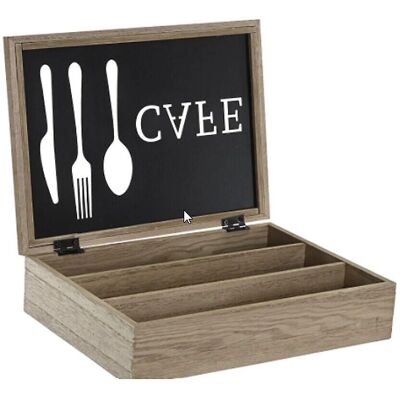 DKD Home Decor Organisateur pour Cubiertos Marron Noir Metal Aluminium MDF Bois Vintage - Organisateur de Couverts - Publicité DKD Home Decor Organisateur pour Cubiertos Marron Noir Metal Aluminium MDF Bois Vintage - Organisateur de Couverts - Publicité