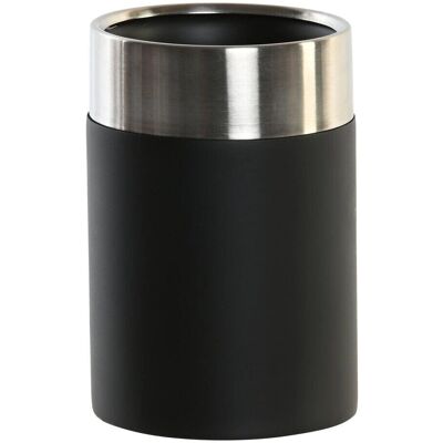 Fijalo Meti PB203646 - Porte-brosse à dents - Noir Argent - 7x7x10,5cm Fijalo Meti PB203646 - Porte-brosse à dents - Noir Argent - 7x7x10,5cm