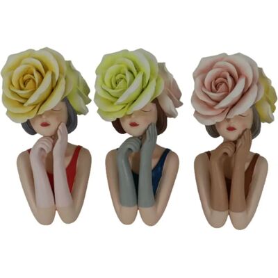 DKD Home Decor Lady Résine Multicolore - Figurine Décorative DKD Home Decor Lady Résine Multicolore - Figurine Décorative