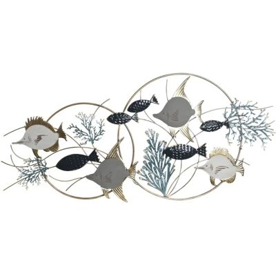 Décoration Murale DKD Home Decor Poisson Blanc en Métal - Décoration Murale Décoration Murale DKD Home Decor Poisson Blanc en Métal - Décoration Murale