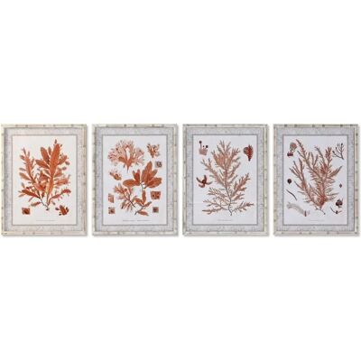 Peinture DKD Home Decor Corail - Jeu de 4 toiles 50x2,8x65cm Peinture DKD Home Decor Corail - Jeu de 4 toiles 50x2,8x65cm