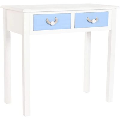 Table console DKD Home Decor - Blanc Marron Bleu ciel Marine - Bois MDF Table console DKD Home Decor - Blanc Marron Bleu ciel Marine - Bois MDF