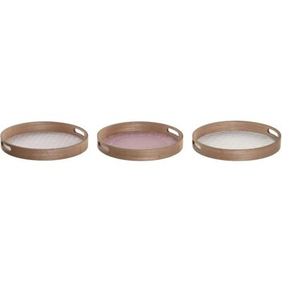DKD Home Decor Plateau Snack Rose et Blanc 35x35x5 cm MDF Bois - Type de Produit DKD Home Decor Plateau Snack Rose et Blanc 35x35x5 cm MDF Bois - Type de Produit