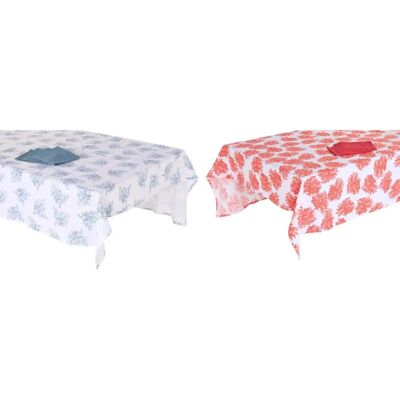 DKD Home Decor Nappe et Serviettes - Corail - 2 Unités DKD Home Decor Nappe et Serviettes - Corail - 2 Unités