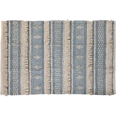 Fijalo Meti TX204337 - Tapis Bleu en Coton Fijalo Meti TX204337 - Tapis Bleu en Coton