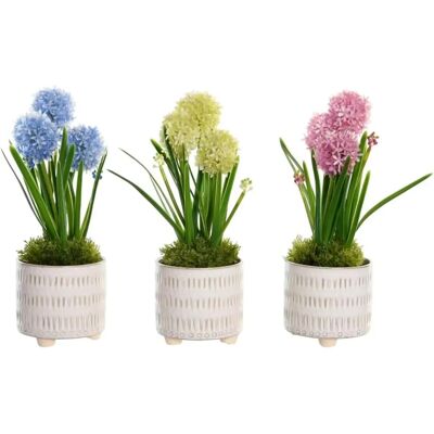 Plante décorative en mousse DKD Home Decor Bleu Rose Jaune - Décoration Plante décorative en mousse DKD Home Decor Bleu Rose Jaune - Décoration