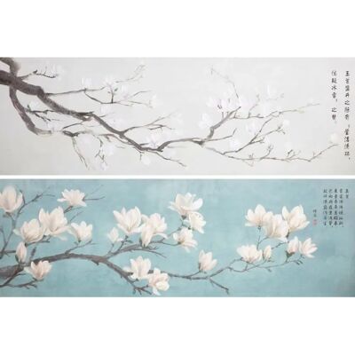 Ręcznie malowany Japoński Orientalny Obraz DKD Home Decor - 150x3,7x50cm - 2 Sztuki Ręcznie malowany Japoński Orientalny Obraz DKD Home Decor - 150x3,7x50cm - 2 Sztuki