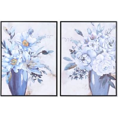 DKD Home Decor Blaue Vase - 60x3,5x80cm Traditionelles Gemälde DKD Home Decor Blaue Vase - 60x3,5x80cm Traditionelles Gemälde