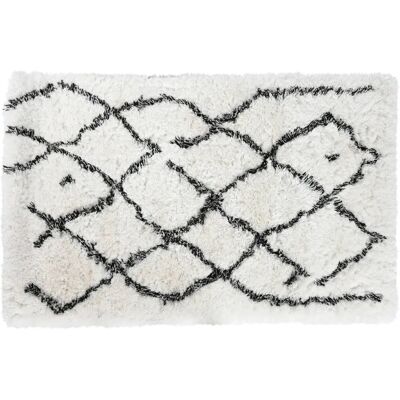 Tapis en polyester blanc à losanges DKD Home Decor Tapis en polyester blanc à losanges DKD Home Decor