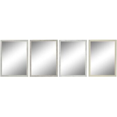 Lustro ścienne DKD Home Decor - 56 x 2 x 76 cm - Prostokątne, Tradycyjne, 4 Sztuki Lustro ścienne DKD Home Decor - 56 x 2 x 76 cm - Prostokątne, Tradycyjne, 4 Sztuki