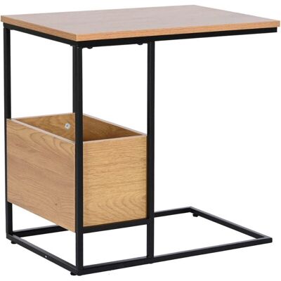 DKD Home Decor Stolik boczny - 55 x 35 x 55 cm - Czarny Naturalny DKD Home Decor Stolik boczny - 55 x 35 x 55 cm - Czarny Naturalny