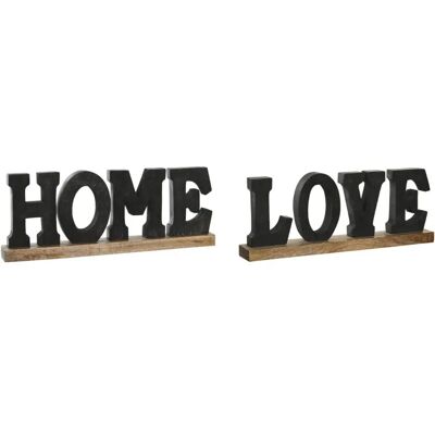 DKD Home Decor Noir Marron 40x5x15cm - Ensemble de Figures Décoratives DKD Home Decor Noir Marron 40x5x15cm - Ensemble de Figures Décoratives