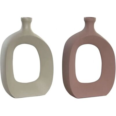 DKD Home Decor Vase Aluminium Rose Beige - Vase DKD Home Decor Vase Aluminium Rose Beige - Vase