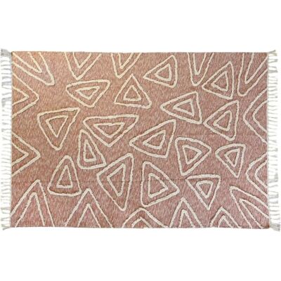 Tapis DKD Home Decor Rose Terracotta Blanc Franges Urbaine Tapis DKD Home Decor Rose Terracotta Blanc Franges Urbaine