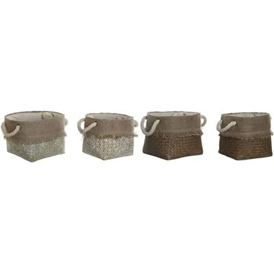 Ensemble de paniers méditerranéens DKD Home Decor - 2 unités Ensemble de paniers méditerranéens DKD Home Decor - 2 unités