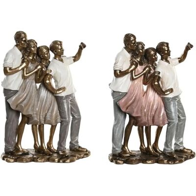 DKD Home Decor Pink Golden White Familie - Dekorative Figur DKD Home Decor Pink Golden White Familie - Dekorative Figur